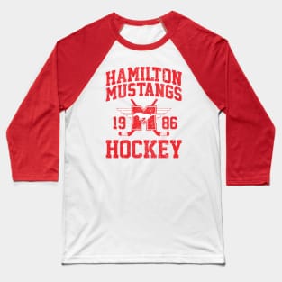 Hamilton Mustangs Hockey (Variant) Baseball T-Shirt